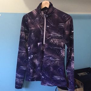 NIKE PRO drifit purple half zip running sweater SM